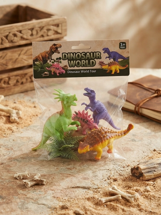 Набор фигурок динозавров Dinosaur World, 6 фигурок с деревом, игрушки для детей 3+ - 