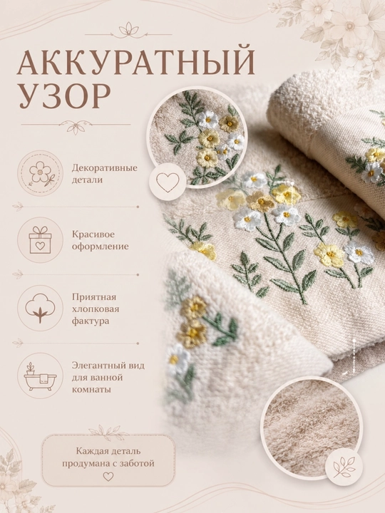 Набор махровых полотенец, полотенца махровые пушистые мягкие банное для лица и ноги 3 шт
