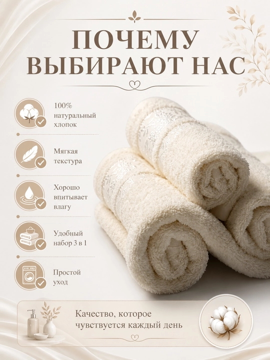 Sochiqlar to'plami 1 dona, hammom, yuz va soch uchun, yumshoq va mayin 1 dona