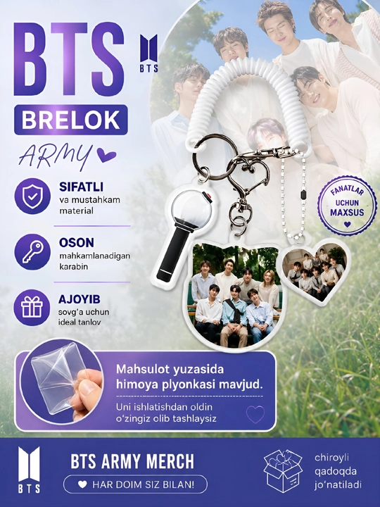 Акриловый брелок для сумки BTS KPOP - 