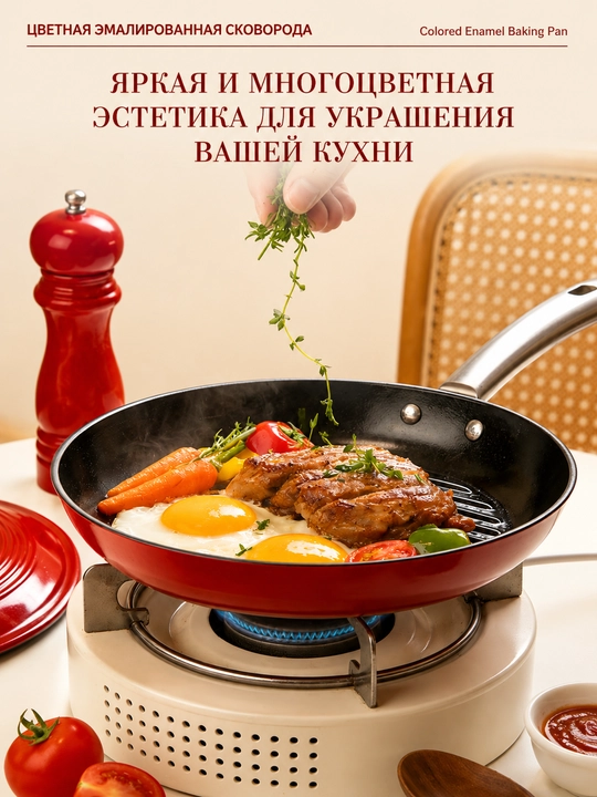 Tova chugun, yopishmaydigan qoplamali, 28cm