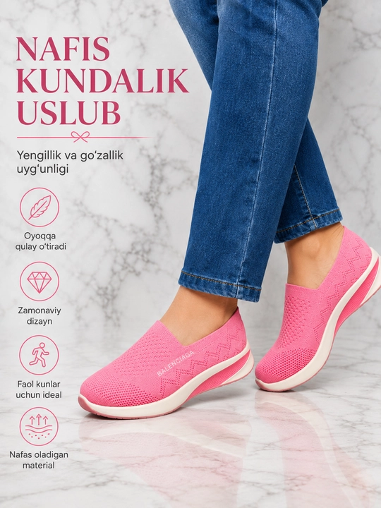 Ayollar sliponlari bahor, yoz va kuz uchun qulay va zamonaviy, o‘lchamlari 35-40