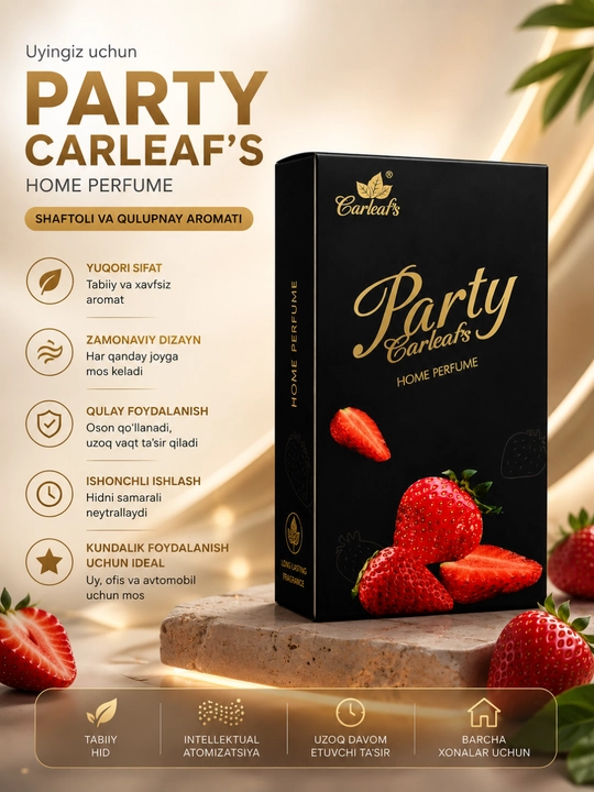 Carleaf’s Fresh Hour Party uy va ofis uchun qulupnay iforli uy atiri - 