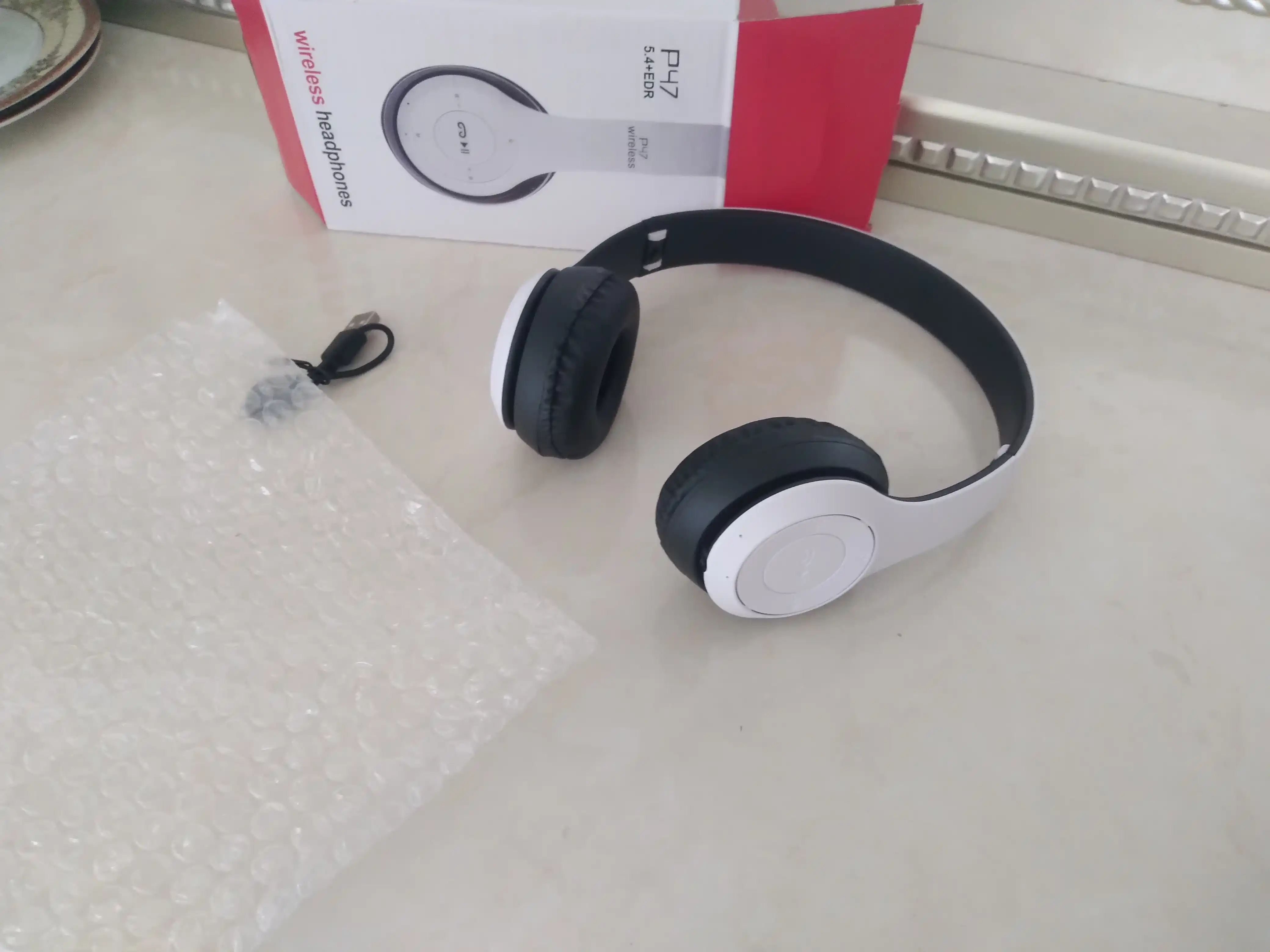 Simsiz quloqchinlar P47, Bluetooth 5.0, yig'iluvchan, mikrofon bilan, shovqinsiz