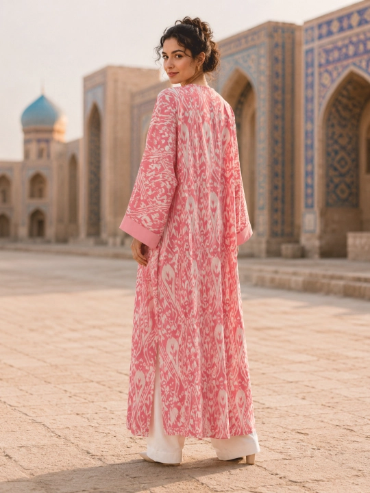 Ayollar uchun abaya, xalat, 2 tasi 1 da, lyon, milliy uslub, oversayz