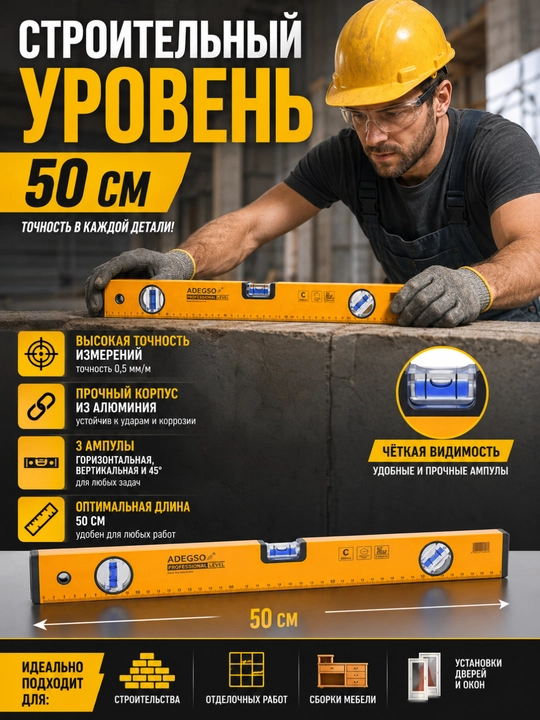 Строительный уровень ADEGSO - 