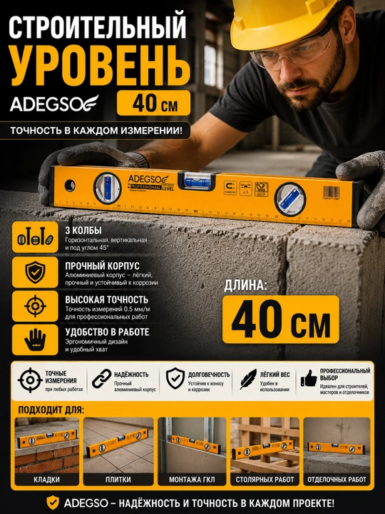 Строительный уровень ADEGSO