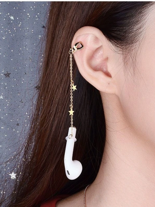 Quloq zanjiri, quloq qisqichi, AirPods uchun sirg‘a, tushib ketishining oldini oladi