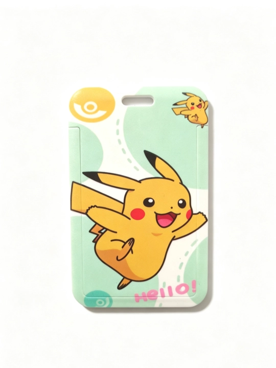 Аниме катрхолдер + брелок, для id карт, банк карты Pikachu - 