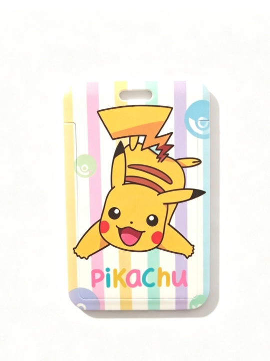 Аниме катрхолдер + брелок, для id карт, банк карты Pikachu - 