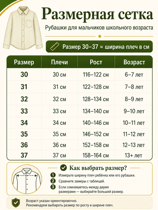 Maktab uchun oq ko‘ylak – uzun va qisqa yengli (komplekt)