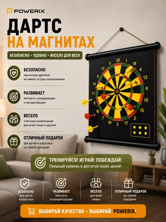 Магнитный дартс, на магнитах, магнитные дротикb, безопасный, для взрослых