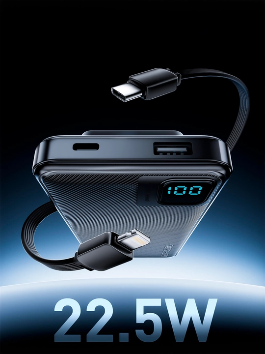 Power Bank 20000mA tezkor quvvat bilan tashqi akkumulyatori +4 kabel bilan