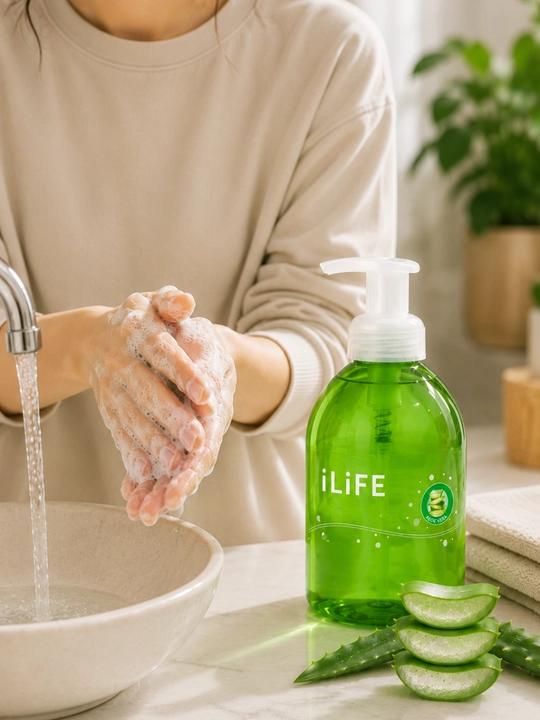 ILife Suyuq Qo'l Sovuni Aloe Vera va Romashka 500 ml Oqartiruvchi Namlantiruvchi