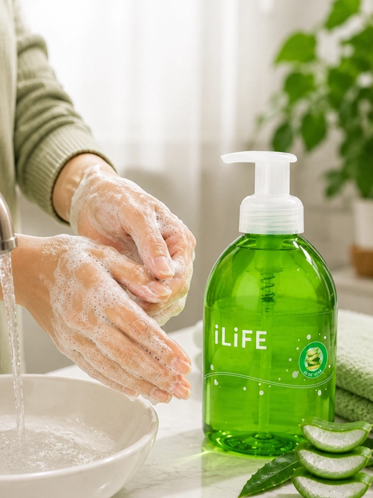 ILife Suyuq Qo'l Sovuni Aloe Vera va Romashka 500 ml Oqartiruvchi Namlantiruvchi