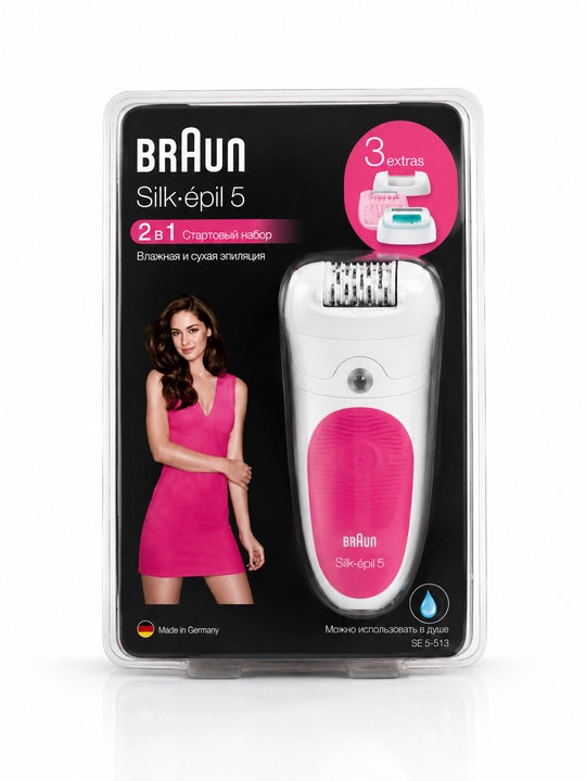 Эпилятор Braun Silk-epil 5 влажная и сухая эпиляция,женский триммер, беспроводной