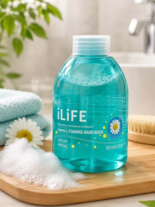 ILife Жидкое Мыло Для Рук Aloe Vera и Ромашка 500 мл Увлажняющее