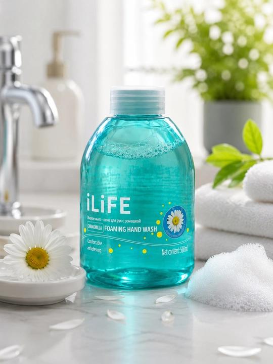 ILife Жидкое Мыло Для Рук Aloe Vera и Ромашка 500 мл Увлажняющее