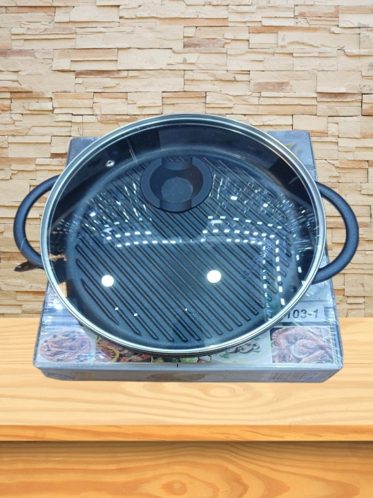 24,28,30 sm gril skovorodka, qopqoqli, yopishmaydigan qoplama, barcha plitalar uchun