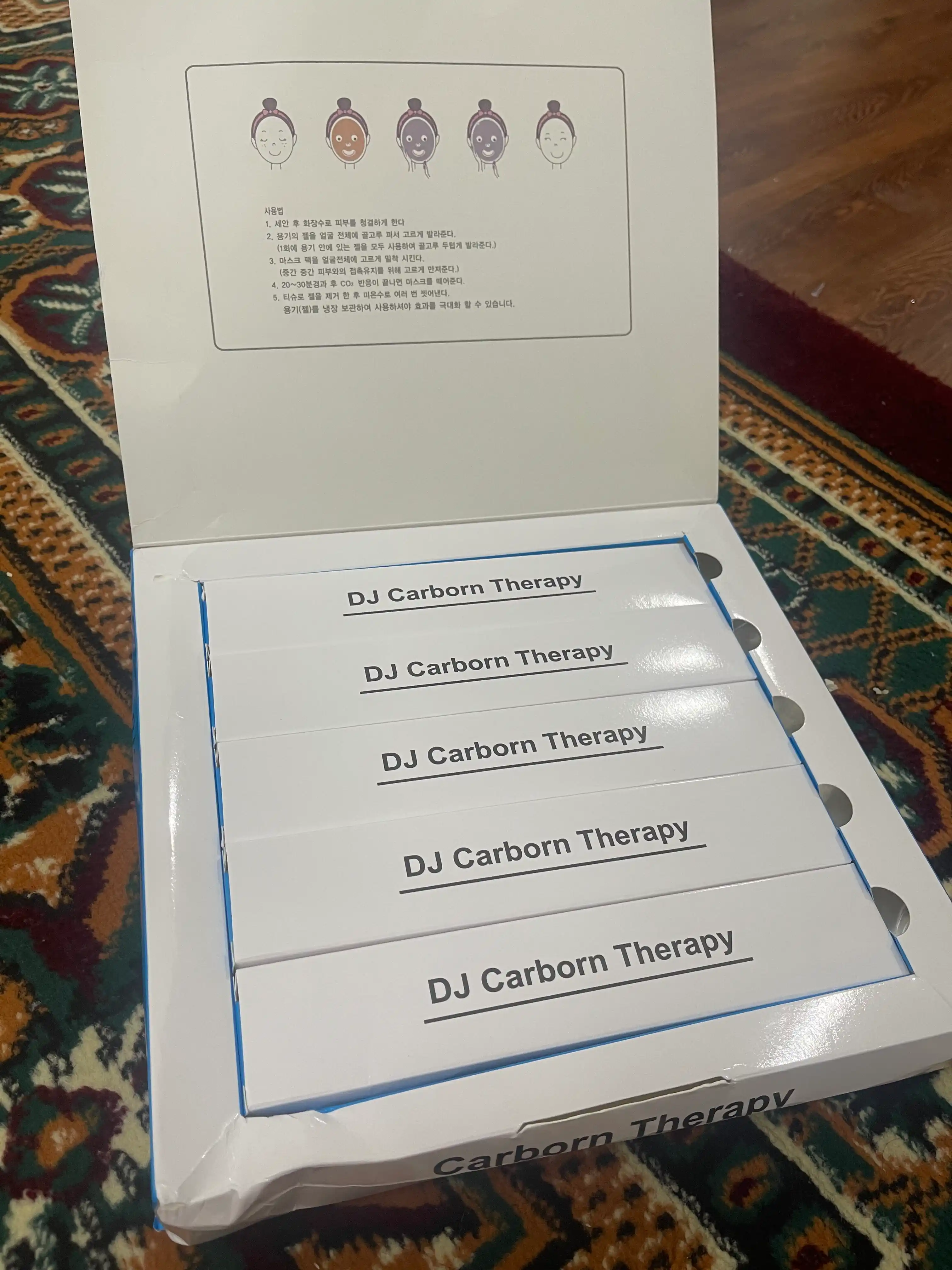 DJ Carborn Therapy - карбокситерапия корейский набор по уходу за лицом: гель + маска