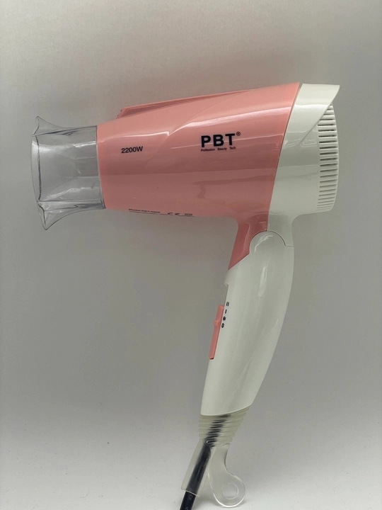 Pushti va oq rangdagi PBT-9908 modelidagi ixcham soch quritadigan fen
