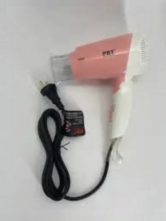 Pushti va oq rangdagi PBT-9908 modelidagi ixcham soch quritadigan fen
