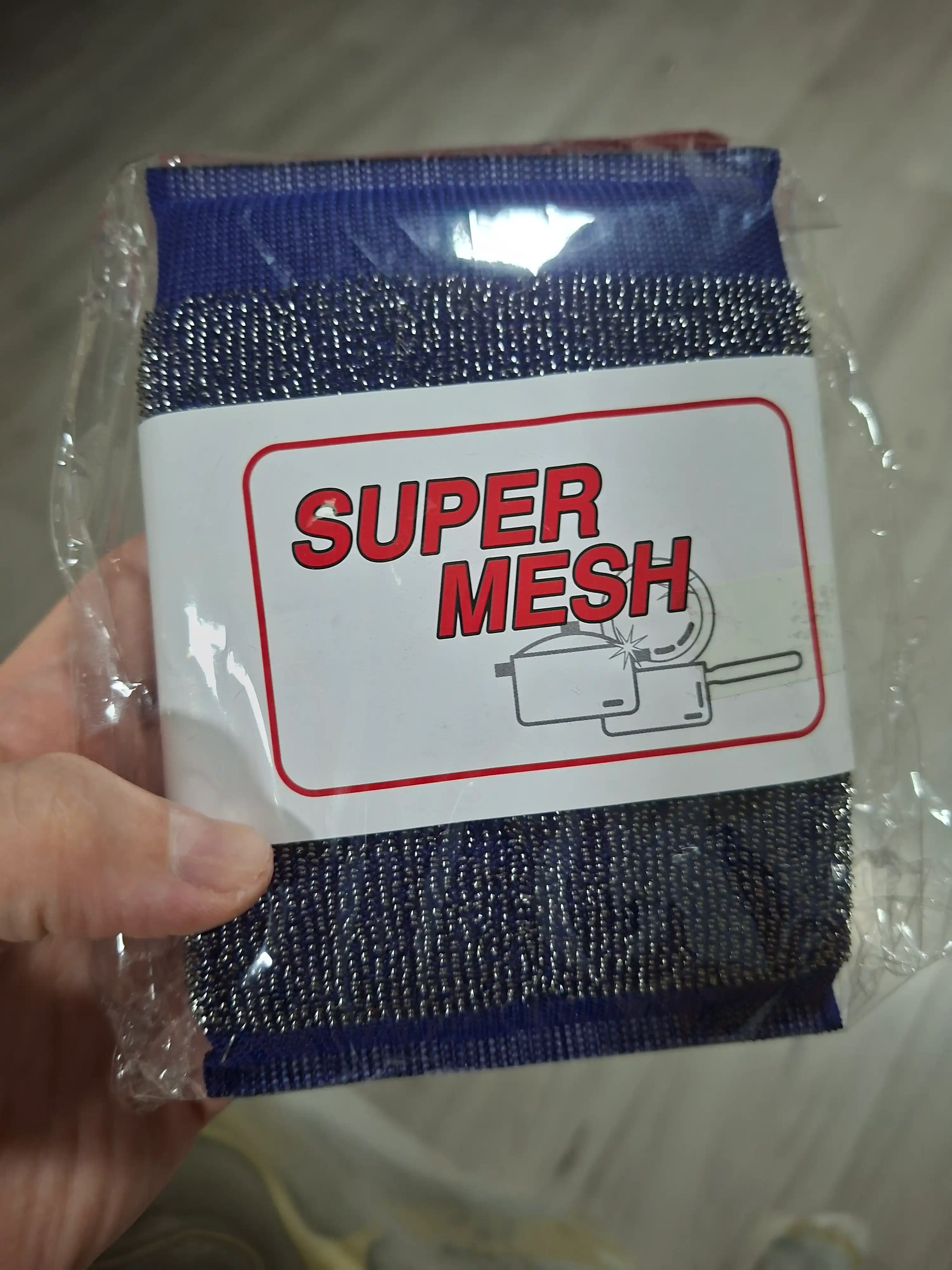 Super Mesh idish yuvish uchun metall gubka, koreyscha, porolonli oshxona gubkasi, 2 dona