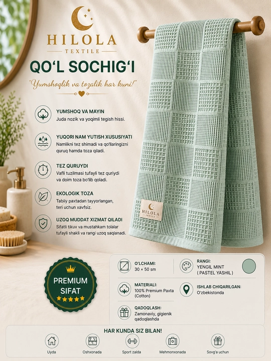 Hilola Textile – Премиальное полотенце для рук "Royal Soft" - 