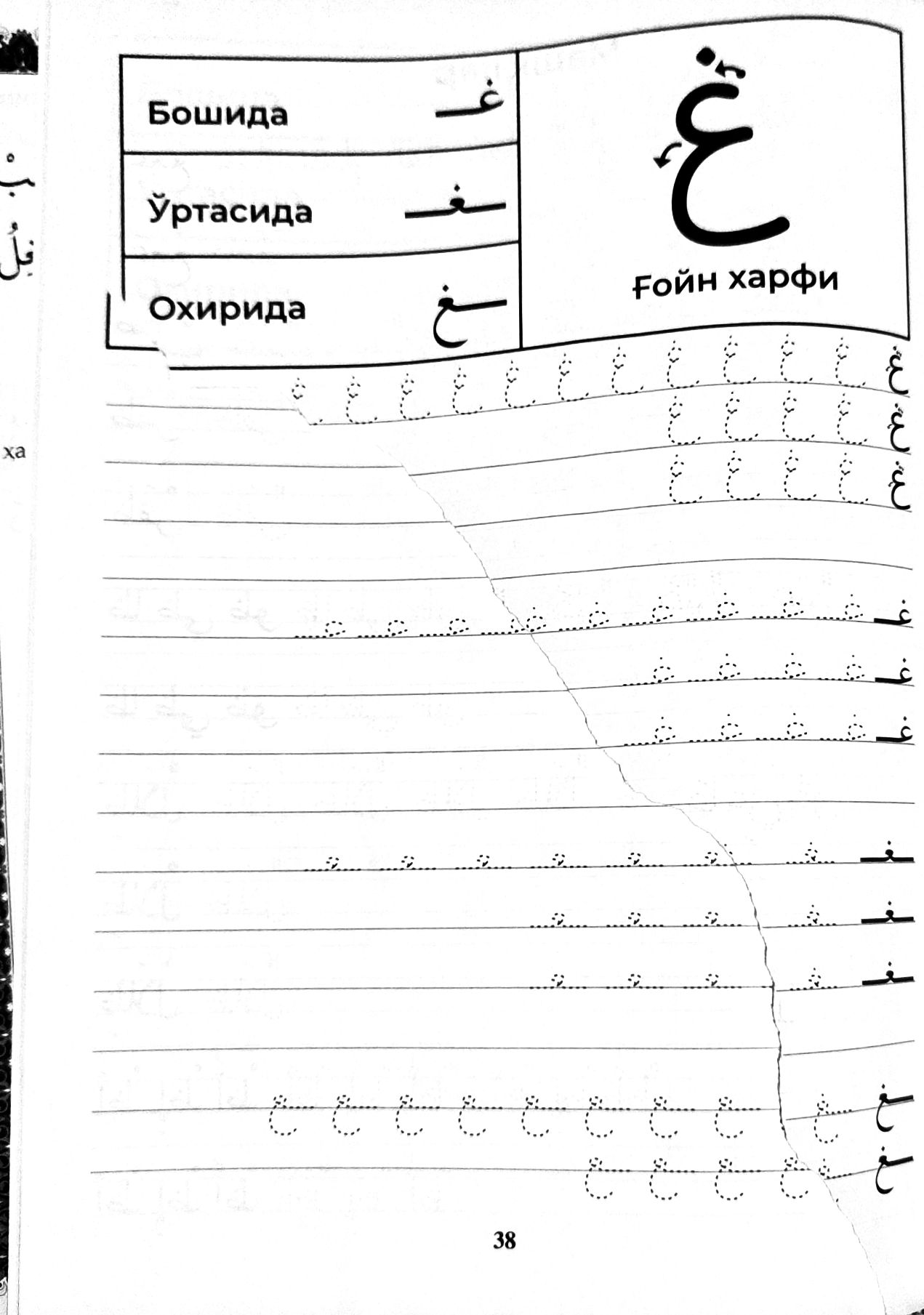 Xusnixat arab alifbosida, Boshlangich arab tili darslari, Muallimi soniy, husnixat kisd