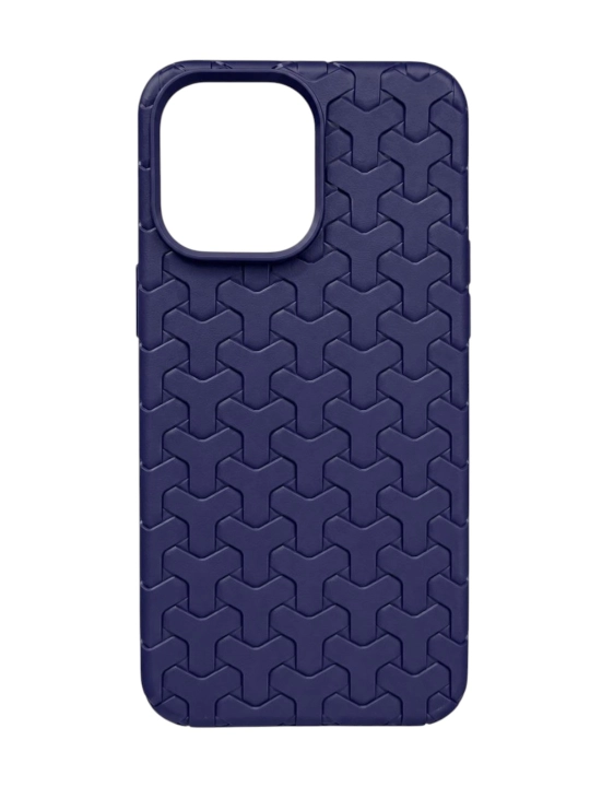 IPhone uchun geometrik naqshli silikon g’ilof, kamera himoyasi, qora/binafsha - 