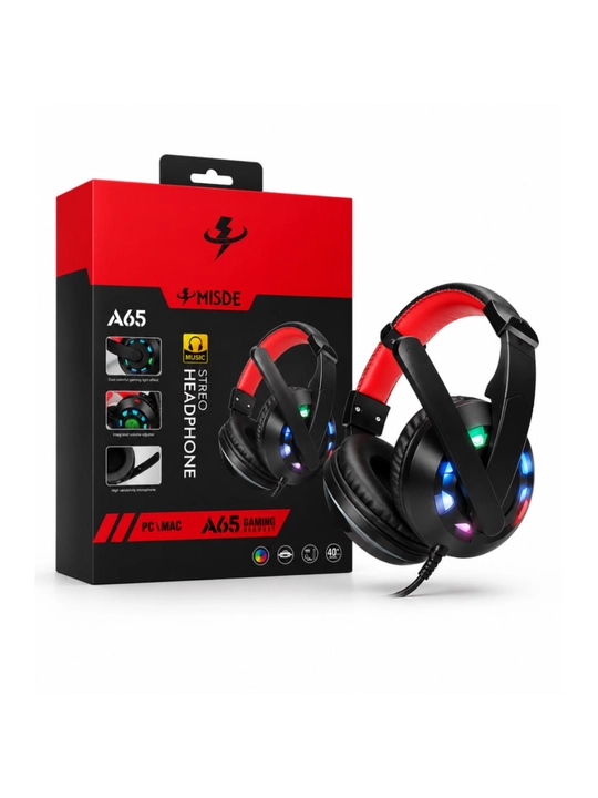 Игровые наушники, наушники для компьютера c микрофоном, проводные с, с RGB подсветкой