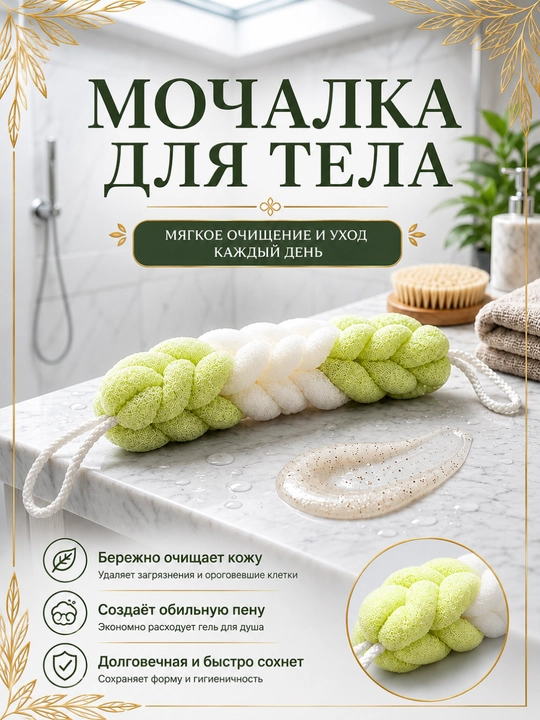 Dush uchun yumshoq mochalka - 