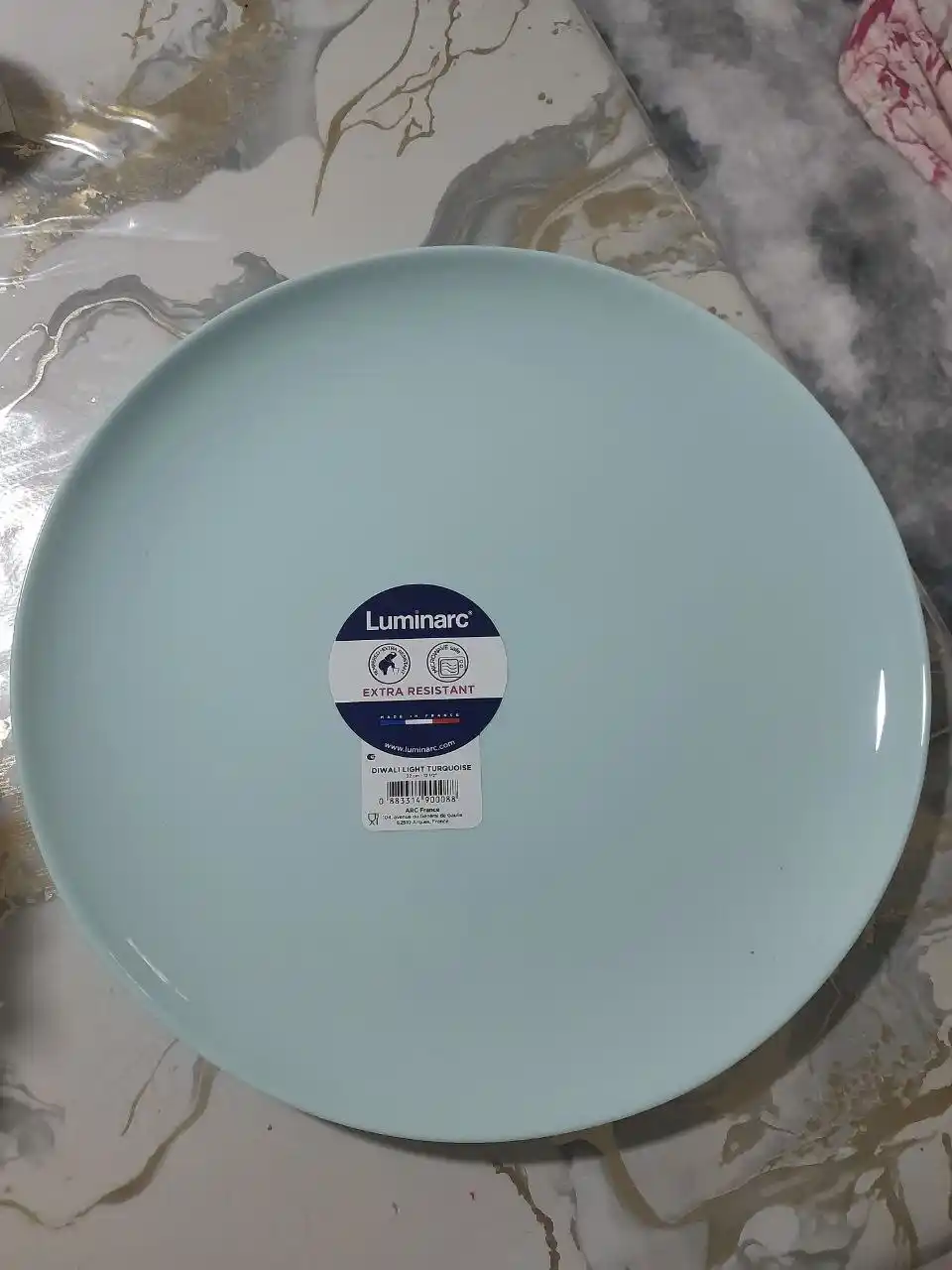 Круглое сервировочное блюдо, ляган для подачи от Luminarc Diwali Light Turquoise, 32 см