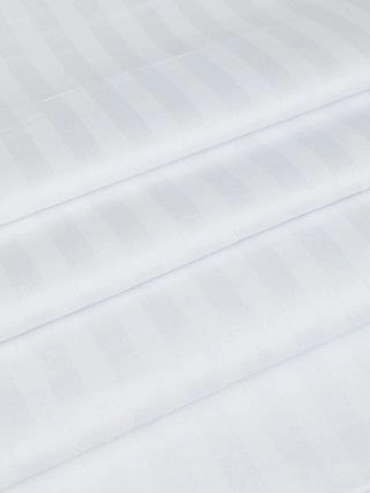 Strayp (stripe) mato, qirqimi 1, 2, 4, 6 metr, oq, 100% paxta, otrez