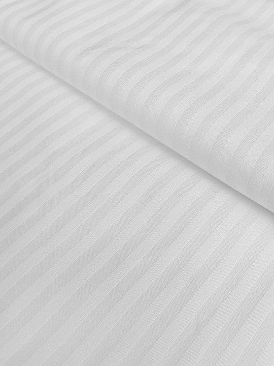 Strayp (stripe) mato, qirqimi 1, 2, 4, 6 metr, oq, 100% paxta, otrez
