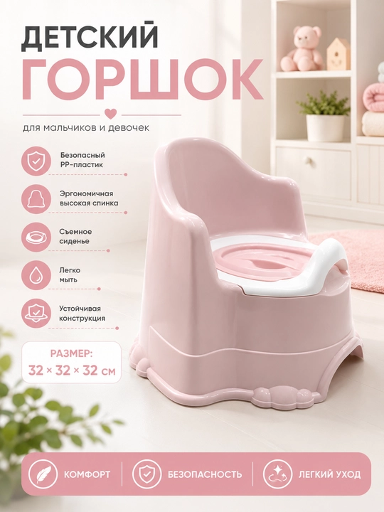 Детский горшок с крышкой, комфорт и удобство каждый день