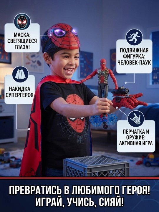 Venom / O‘rgimchak odam marvel sider man chelovek pauk bolalar uchun o'yinchoq maska