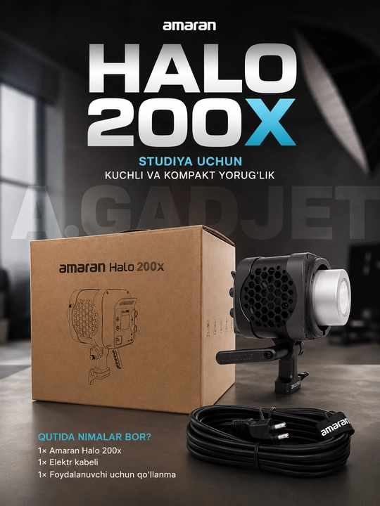 Aputure Amaran Halo 200X Bi-color Led videoyoritgich Foto, Video, va studiya uchun