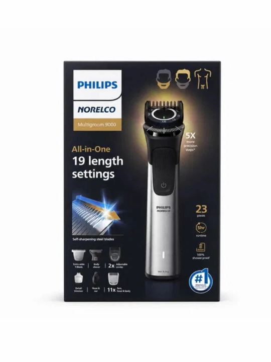 Philips Norelco Multigroom 9000 Yuz, soch va tana uchun ko‘p funksiyali trimmer - 