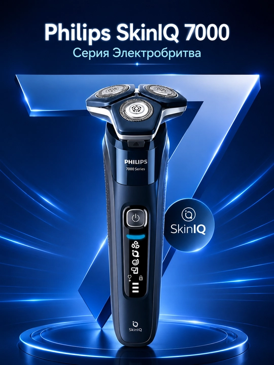 Электробритва мужская Philips S7885 Series 7000: роторная бритва для лица без раздражения - 