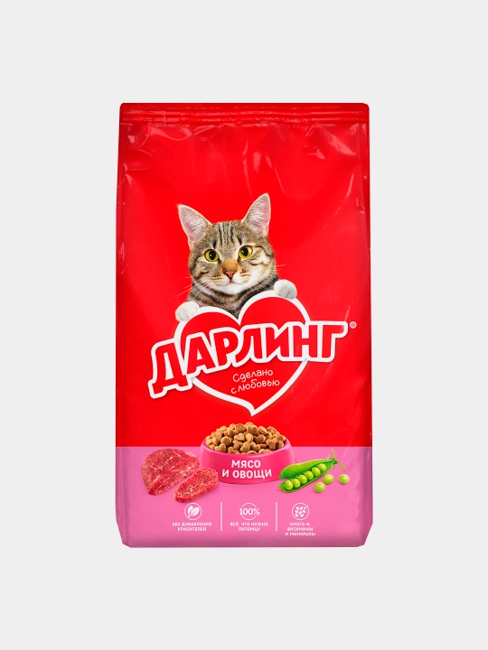 Darling mushuklar uchun quruq yem go'sht va sabzavotlar, 1.75 kg