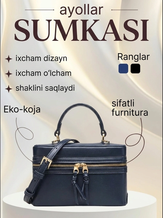 Ayollar sumkasi, zamonaviy ZARA yelka sumkasi kross-bodi, hujjatlar uchun sumka - 