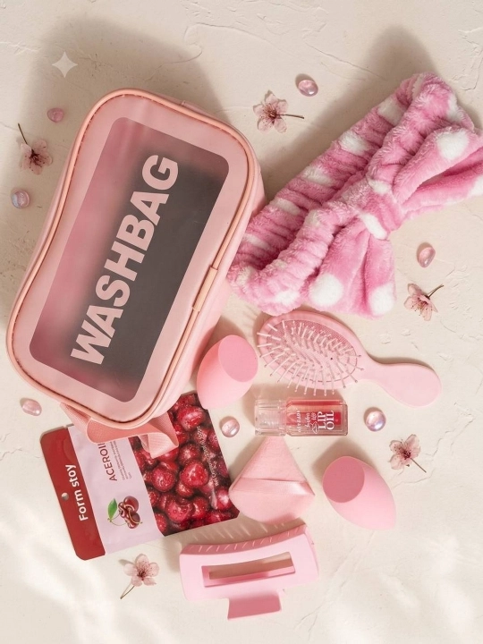 Kosmetik sumka suv o‘tkazmaydigan WASHBAG PVX-neylon