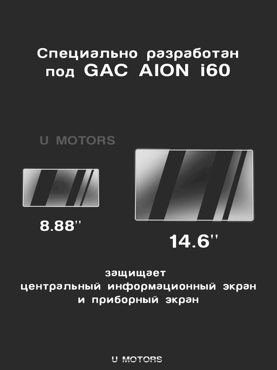 GAC AION i60 uchun himoya oynalari to‘plami, 8.88 + 14.6 dyuym. Zashitnoe steklo GAC AION,