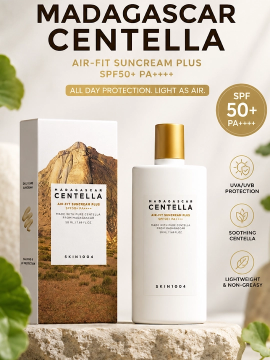 Солнцезащитный крем SKIN1004 Madagascar Centella Air-Fit Suncream Light SPF30, 50мл - 