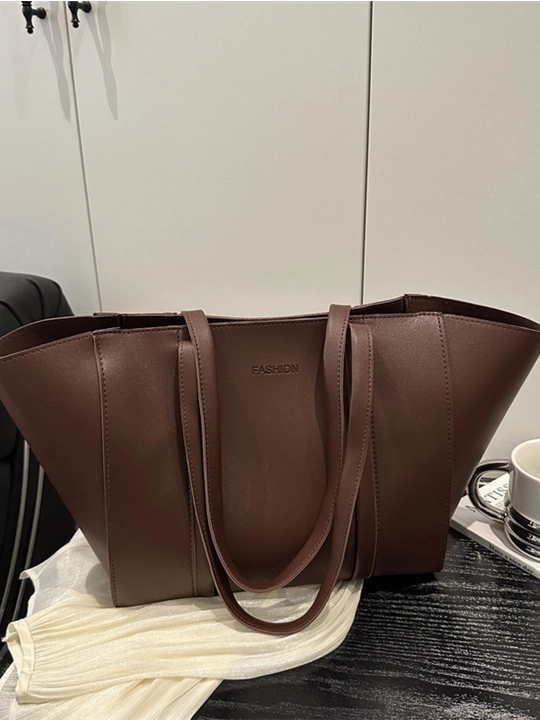 Katta ayollar tote sumkasi 2 tasi 1 da, PU ekoteri, kosmetik sumkacha bilan