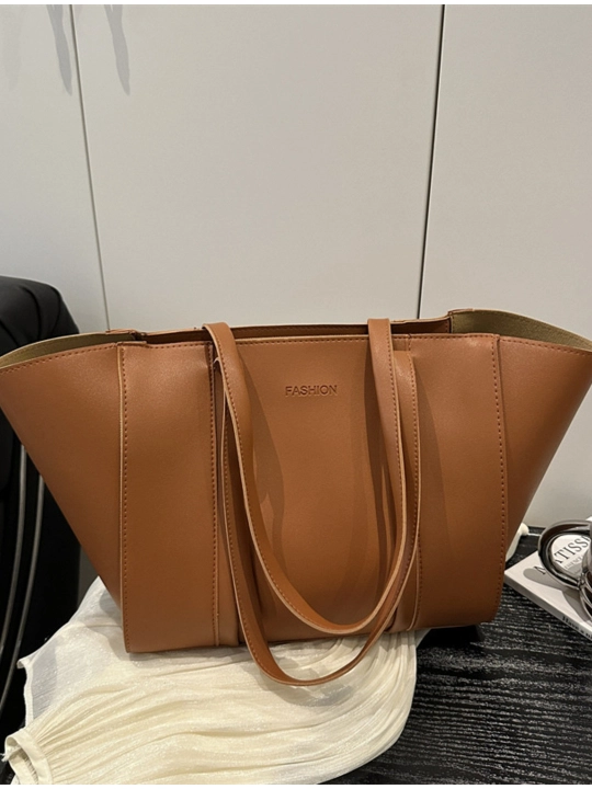 Katta ayollar tote sumkasi 2 tasi 1 da, PU ekoteri, kosmetik sumkacha bilan