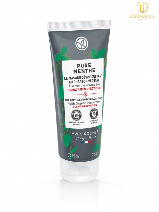 Очищающая маска Yves Rocher Pure Menthe с углём и мятой, 75 мл