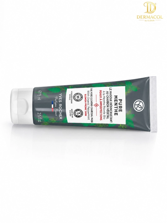 Очищающая маска Yves Rocher Pure Menthe с углём и мятой, 75 мл