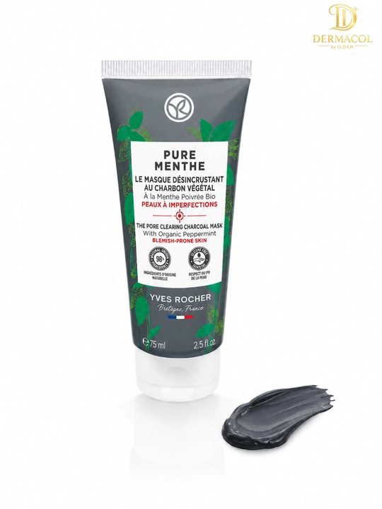 Очищающая маска Yves Rocher Pure Menthe с углём и мятой, 75 мл
